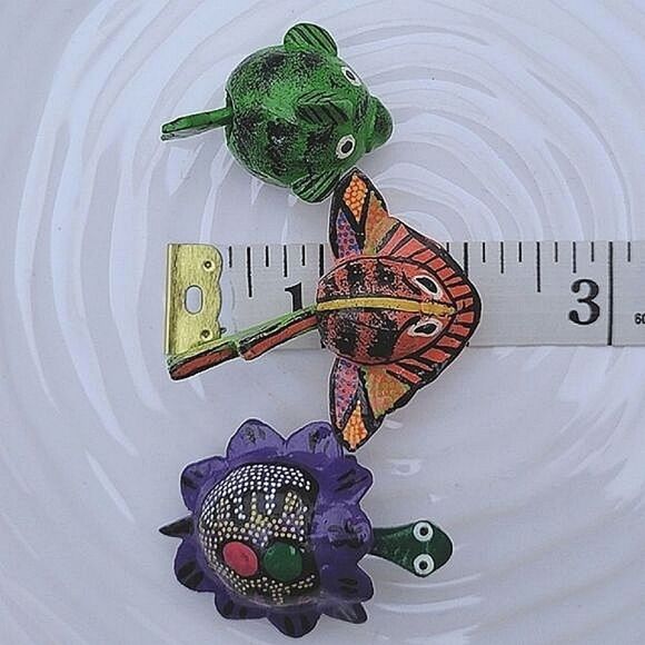 Lot of 3 | Vtg Mini Mexican sea creature bobble head Alebrijes - Picture 5 of 6